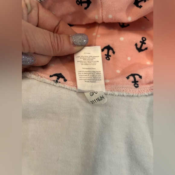 Nautica Baby's Infant White Hooded Robe Sailboat Accented on Front; 0-9mo - Picture 5 of 8